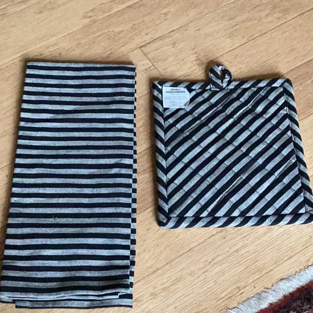 Spirit Black and White Striped Fabric